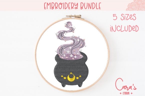 Cauldron: Halloween Embroidery Design