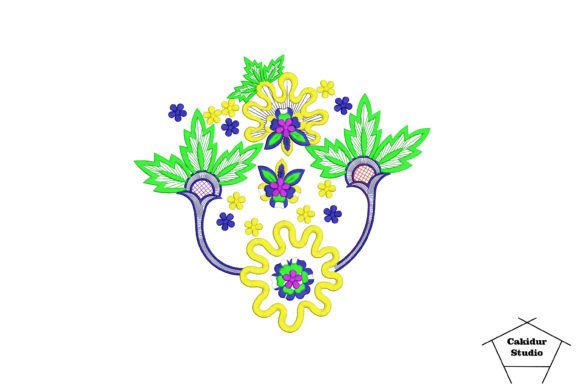 Charmed Flowers: A Delightful Embroidery Design